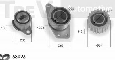 TREVI AUTOMOTIVE kd1094 -  Комплект ремня ГРМ